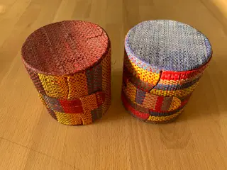 2 opbevaringscylindre eller smykkeskrin