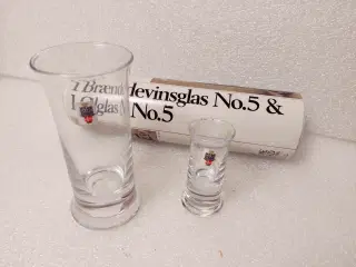 Holmegaard øl & Brændevins glas