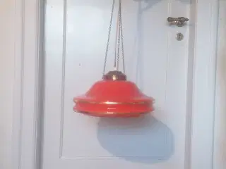 Retro lofts lampe med orange/rød skærm