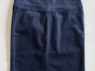 Vero Moda højtaljet denim nederdel, str. 40