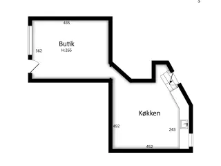 Butikslejemål på attraktiv plads