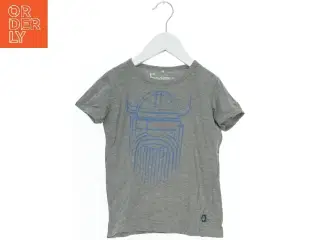 Grå t-shirt med vikingetryk fra Danefæ (str. 110)