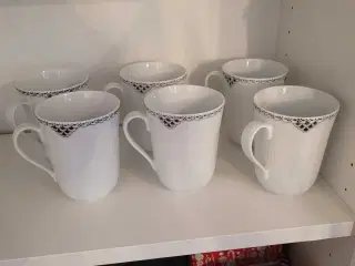 Royal Copenhagen Sort Riflet Blonde krus – 6 stk. 