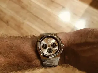 Herreur med chronograf. Stål/Sort