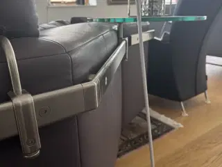 Rolf Benz modulsofa i grålilla læder RB200FT 