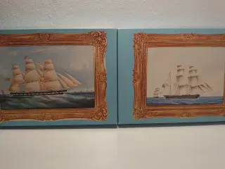 2 stk vintage puslespil fra Irma af sejlskibe.