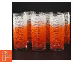 1970er Vintage Sæt med seks drikkeglas (str. H 14 cm, ø 6 cm)