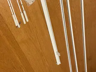 Gardinskinner (4 stk) metal hvide