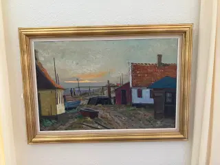 Oliemaleri af Erik Ytting 64x90 cm incl ramme
