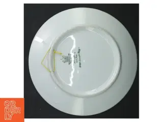 Blå dekorativ porcelænstallerken, mors dag 1972