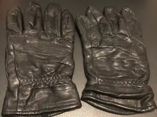 Læderhandske i sort