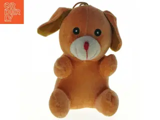 Orange tøjdyr hund (str. 18 cm)