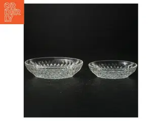 Krystalglas skåle (str. 11 cm. og 9 x 14 cm)