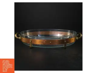 Fad med messinghåndtag fra Pyrex (str. 35 cm)