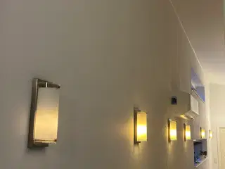 Væglamper 8 stk mater glas