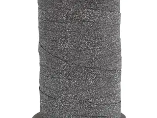 Glitter Gavebånd - Sort, 10 mm, 100 m Rulle