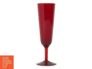 Rødt champagne glas (str. 18 cm)