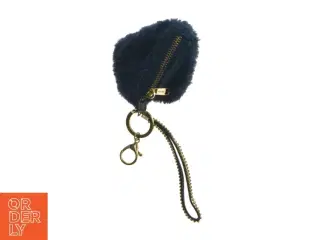 Blå pels pompom nøglering fra Carpisa (str. 10 x 10 cm uden rem)