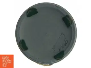 Blå Keramik lysestage (str. Ø. 7,5 cm. længde. 15 cm)