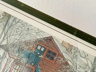 Carl Larsson (1853-1919), grøn, bejdset ramme
