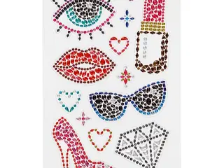 Diamond stickers, klar til fest, ark 10x16 cm, 1 ark