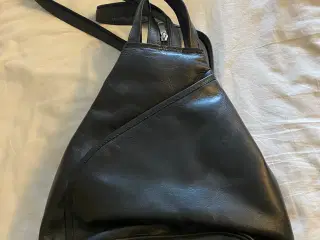 Trekantet Læder rygsæk