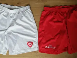 2 PAR DANMARK EURO 2020 SHORTS, STR. 12-14 ÅR
