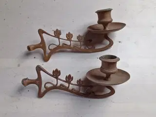 Antikke pianostager, messing. 3 sæt