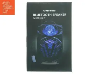 Bluetooth højttaler med LED-lys fra United (str. 36,8 x 24 x 19,5 cm)