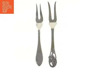 Sæt af sølv serveringsgafler (str. 22 og 23 cm)