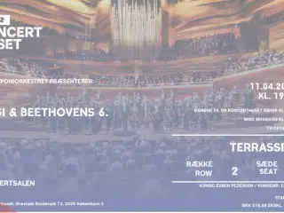 Beethovens 6. DR koncerthuset - 3 billetter