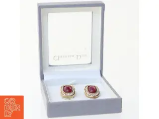 Designer øreclips fra Christian Dior (str. 1,8x1,7 cm)