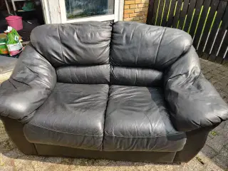 Læder sofa 2 og 3 personers