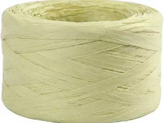 Raffia Papirgarn, B: 7-8 mm, lys grøn, 100m/ 1 rl.