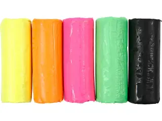 Modellervoks, H: 9,5 cm, neonfarver, 5x80g/ 1 spand