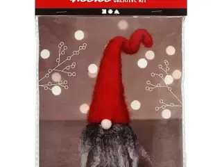 Mini DIY Kit, Næsenisse m/gråt skæg, H: 13 cm, 1 pk.