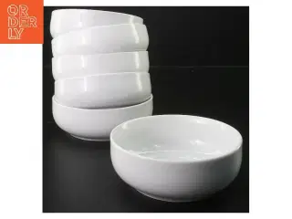 Sæt med 6 hvide skåle (str. 6 stk Ø 13 cm)
