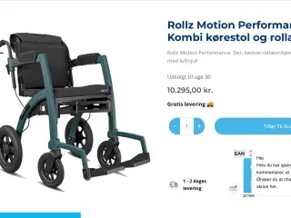 Kørestil og rollator kombimodel