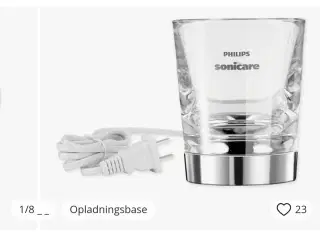 Philips Sonicare base + glas (oplader og holder)