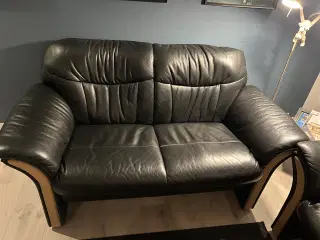 Hjort Knudsen 3+2 Pers lædersofa