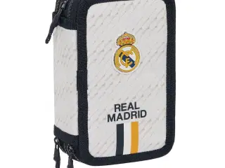 Tredobbelt Penalhus Real Madrid C.F. Hvid 12.5 x 19.5 x 5.5 cm (36 Dele)