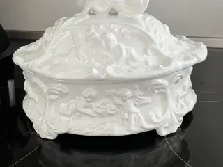 Porcelæn skål i hvid sælges