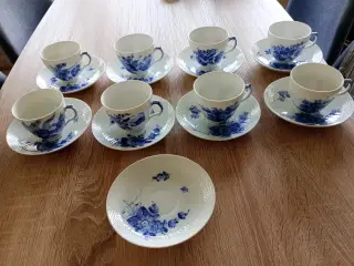 8 kaffekopper Blå Blomst 10/1870 RC