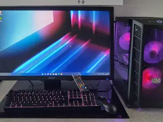 Gamer E-sport Workstation Maskine med RGB lys 