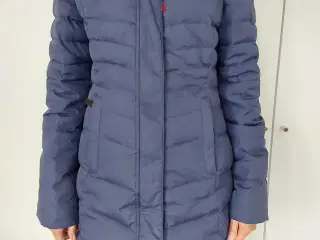 Dunfrakke Icepeak med aftagelig hætte str. 38