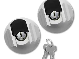 Disec75 varevognslås - Nøgle åbning - Sølv - 2 Stk.