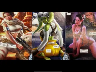 Erotiske plakater inspireret af Star Wars universe