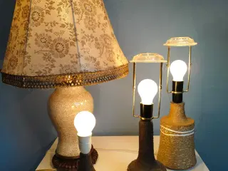 4 unikke lamper – dansk keramik, retro og rustik s