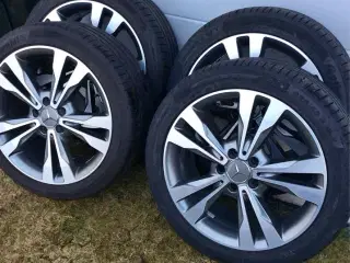 Mercedes alu fælge 18" med conti dæk