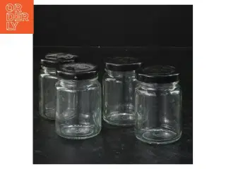 Sæt af 4 glasbeholdere med låg (str. 7,5x5 cm)
